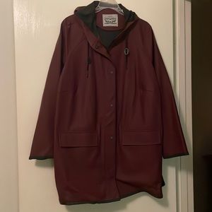 Levi Strauss Burgundy Rain Jacket 1X